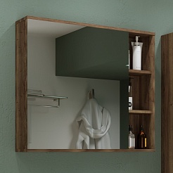 Grossman Мебель для ванной Форта 80 подвесная дуб галифакс темный – фотография-5